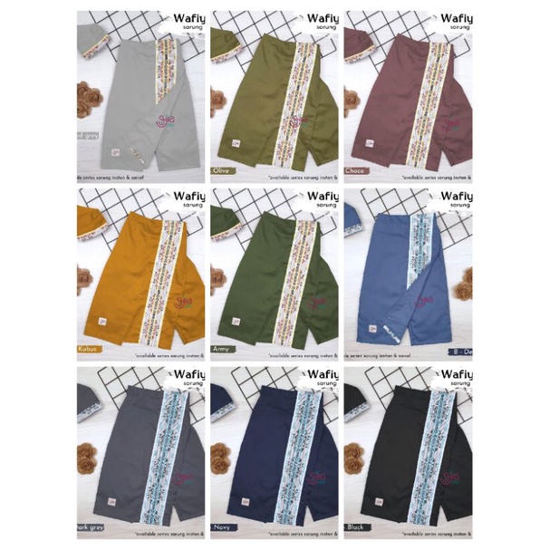 SARUNG CELANA ANAK SET PECI UKURAN S - XL WAFIY BY VELIZA