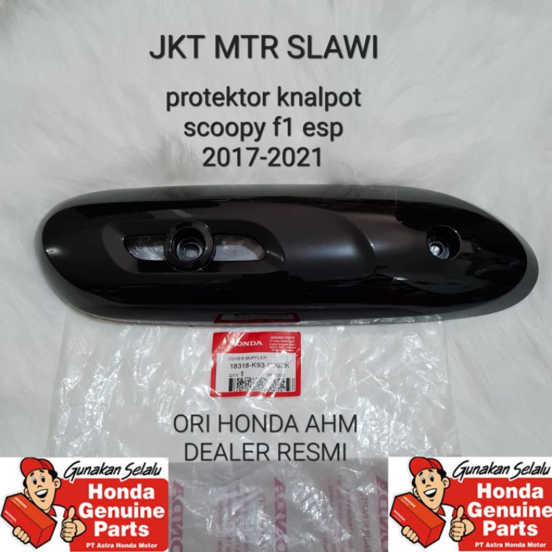 18318-K93-N00ZK Pelindung knalpot protektor scoooy f1 new esp k93 lampu led 2017 - 2019  ori Honda