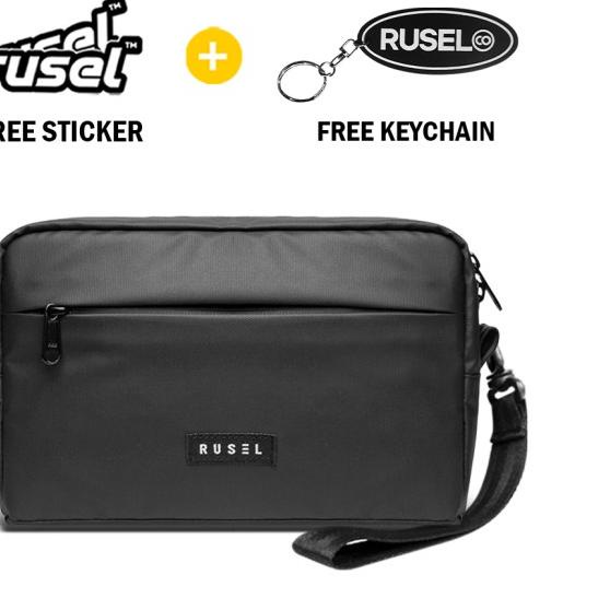 RUSEL CO I Handbag Aruna I Handbag Pria I Clutch pria - Hitam