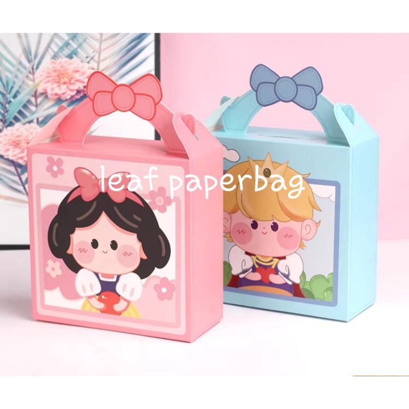 

Paper bag ulang tahun tema princess snow white anak perempuan anak laki / paper bag unik / tas bingkisan kotak snack box ultah anak / tas jinjing plastik box kotak hampers birthday