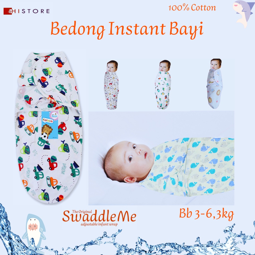 [HI] Bedong Instant Kolaco The Original SwaddleME Adjustable Infant Wrap 100% Cotton