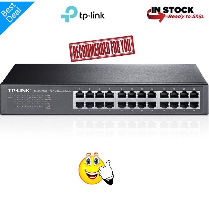 Tplink TL-SG1024 24 Port Gigabit Desktop Rackmount Switch SG1024D