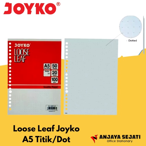 

Loose Leaf Joyko A5 Titik/Dot | Isi Binder | Refiil Binder | Perpack