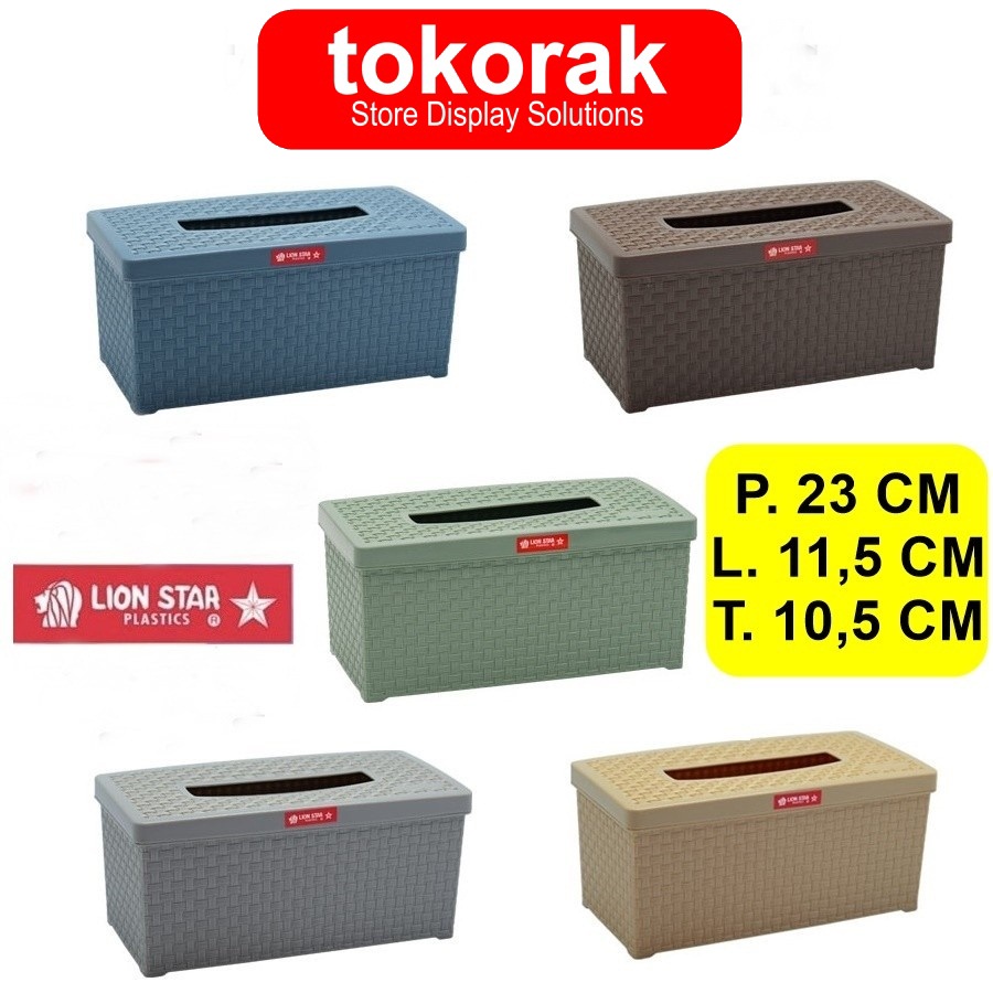 TEMPAT TISSUE UK L - LION STAR KOTAK TISU MOTIF ANYAM - RATO TISSUE