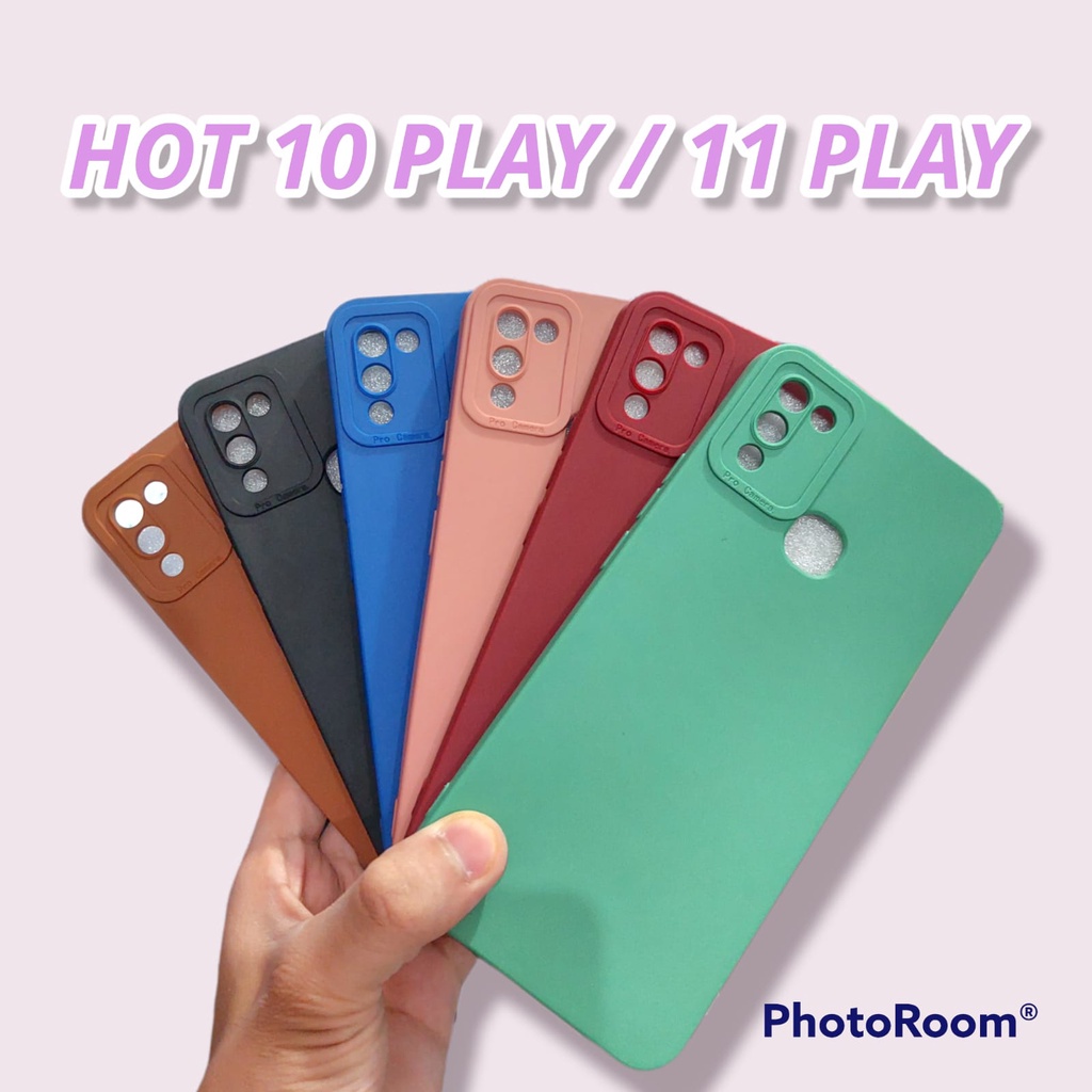 Pro Camera Soft Case Infinix Note 12 G96 / Hot 10S / 10 Play / 11 Play / Smart 6 Solid Color Angel Eye Lens