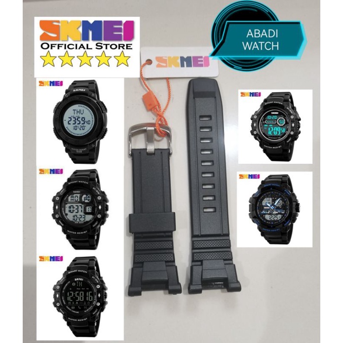 STRAP TALI JAM TANGAN SKMEI  1164 skmei 1325 skmei 1118 skmei 1226 skmei 1236 skmei 1280 ORIGINAL BEST SELLER  Pas bs lgsg dipakai kak.UTK Q&amp;Q GW86