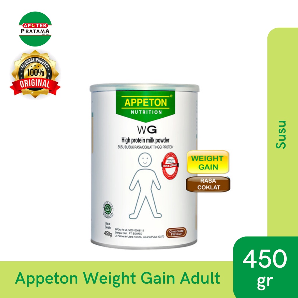 

APPETON WEIGHT GAIN ADULT 450GR COKLAT