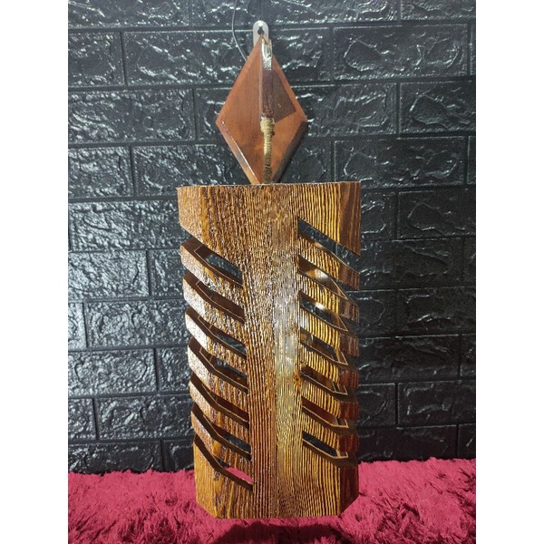 Lampu hias dinding gantung / lampu hias kayu jati belanda