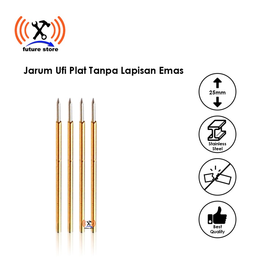 Test Probe Alat Software Jarum Ufi Tanpa Lapisan Emas Plated Spring