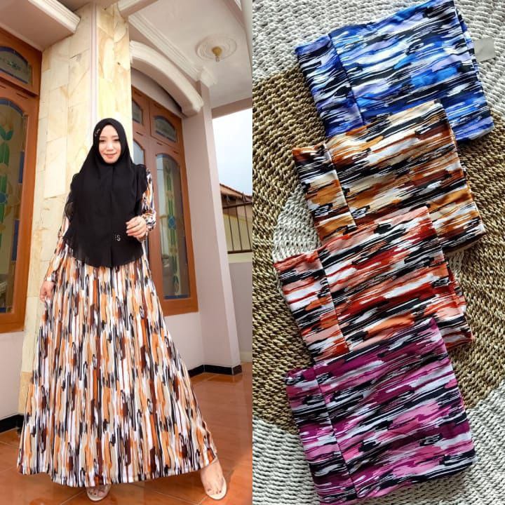 GAMIS BUSUI HYGET MURAH TEBAL JUMBO /GAMIS MOTIF SALUR TERBARU KEKINIAN/GAMIS JUMBO BAHAN JERSEY/GAM