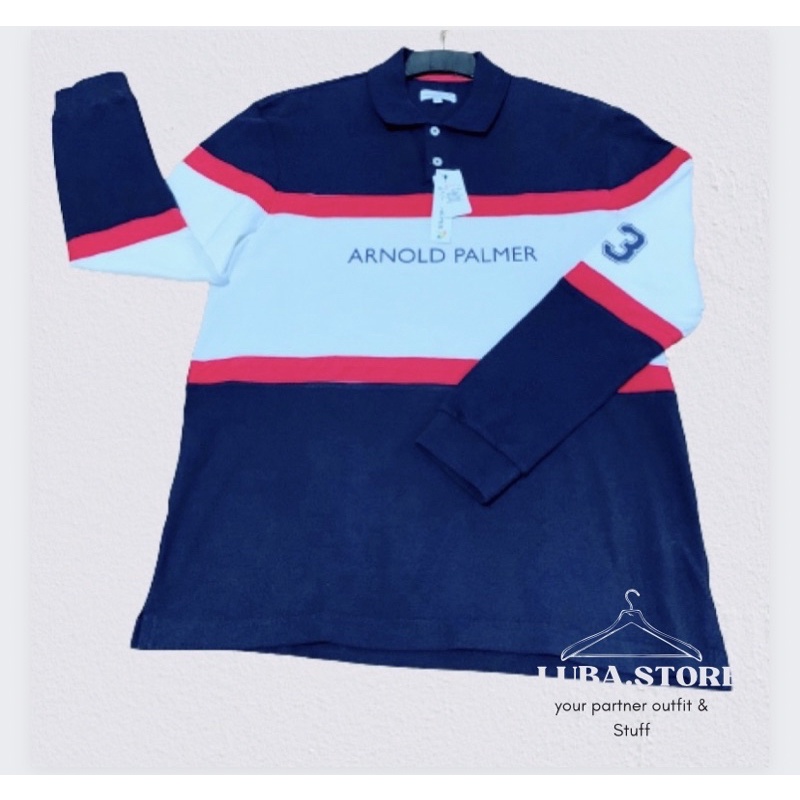 (ORIGINAL) PROMO/DISKON/FLASH SALE AP 07 - ARNOLD PALMER ORIGINAL Polo Shirt Lengan Panjang Pria - N