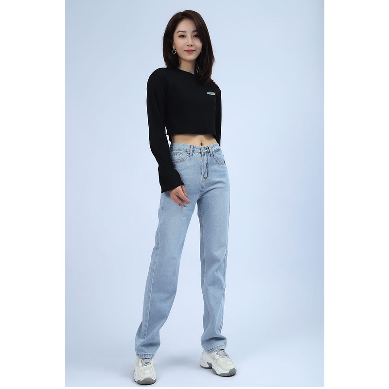 【Blossom】Casual High Waist Wide-legged Jeans 7168