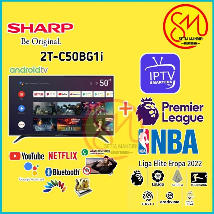 T0P SHARP 2T-C50BG1I LED TV 50 INCH ANDROID TV 50BG C50BG1I 2TC50BG1I NICE