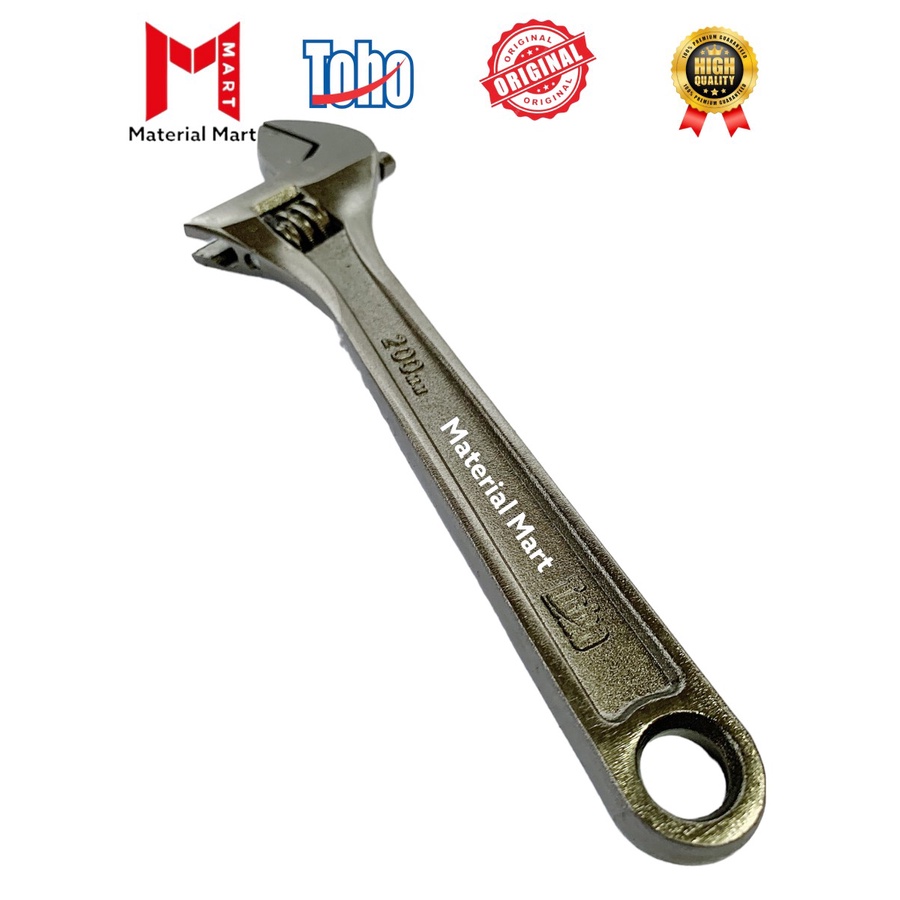 Kunci Inggris Premium 8 inch TOHO | Adjustable Wrench Bago ORI | Material Mart