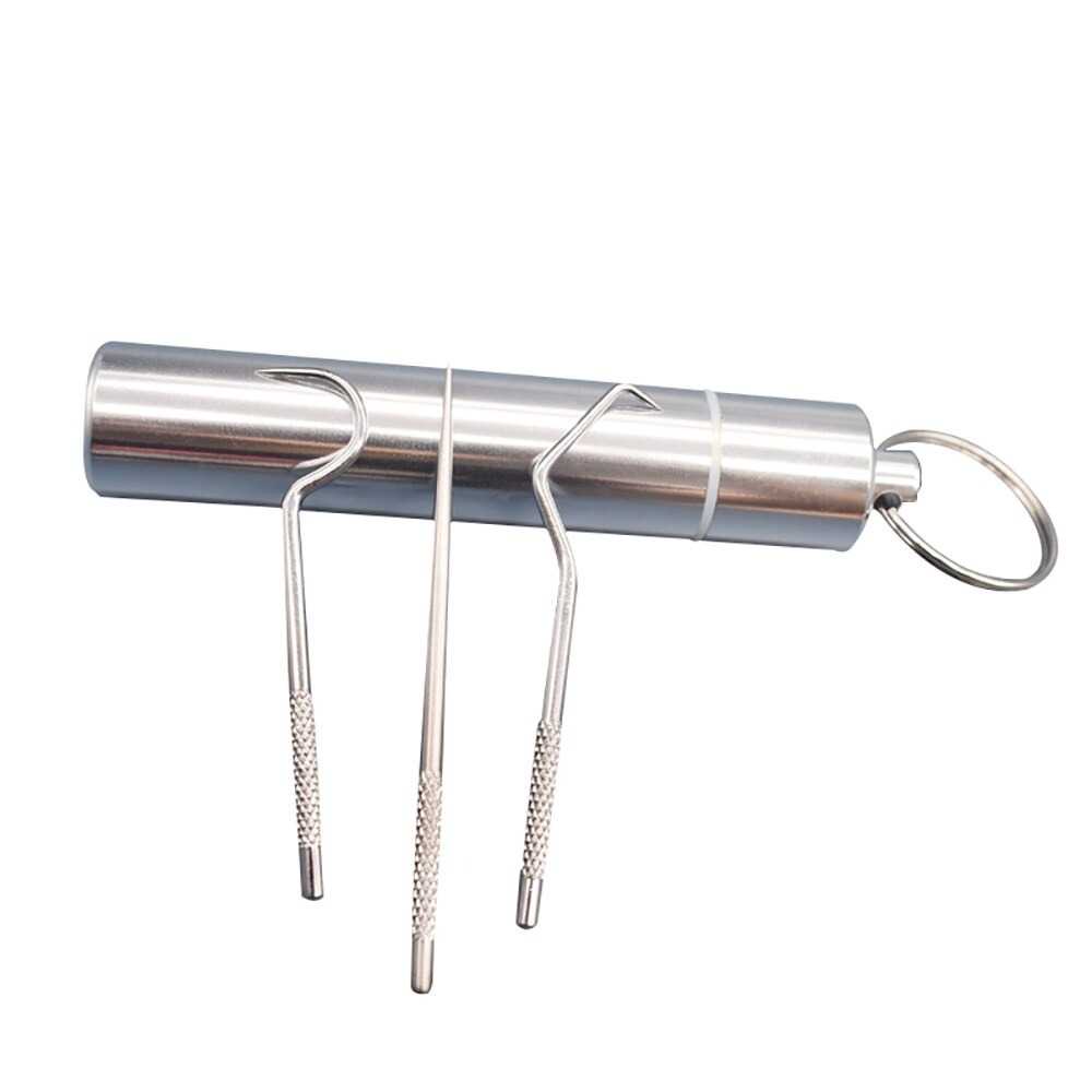 KR Tusuk Gigi Pembersih Sela Gigi 3 Pcs Stainless Steril Toothpick Set