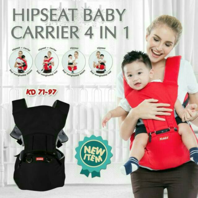 Kiddy Hipseat  Baby Carrier 4 in 1 s1  / Hipseat kiddy, hiprest, carrier 4in1, gendongan depan, baby new born