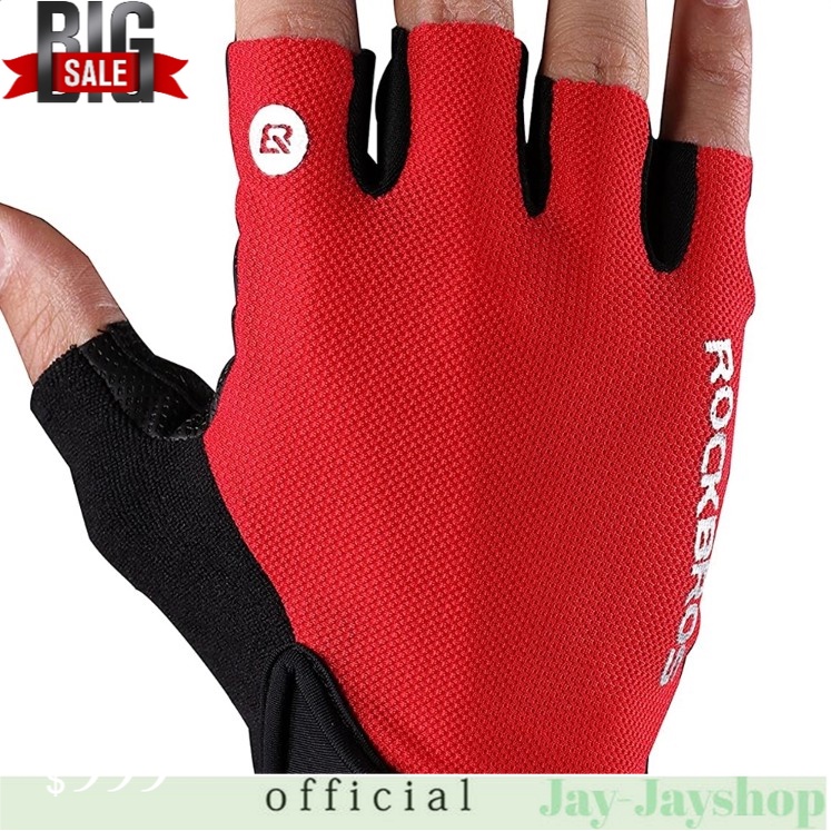 Rockbros Sarung Tangan Sepeda Olahraga S106 Gel PAD Pria Wanita Half Finger Glove TERLARIS