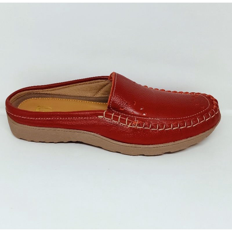 Sepatu Selop Wanita Kulit Asli Sepatu Casual Moccasin Grammer