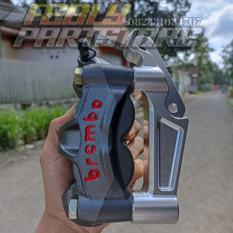 KALIPER BREMBO M50 SET BREKET KALIPER PNP NINJA R RR SS KALIPER BREMBO GP4 GPRX 4 KALIPER BREMBO IMP