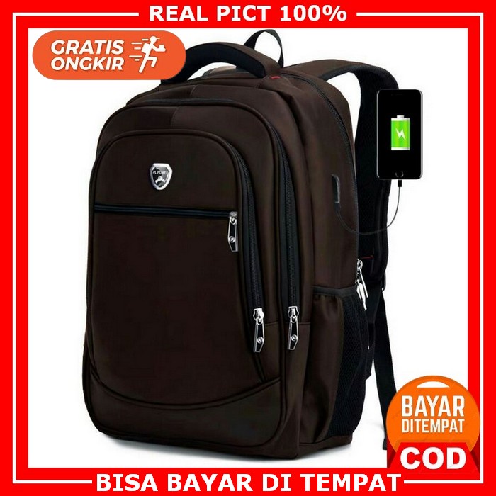 Tas Ransel Pria Import  Gendong Keren Kece Cowok Besar Punggung Korea  Finish 0Polo Gives - Ransel K