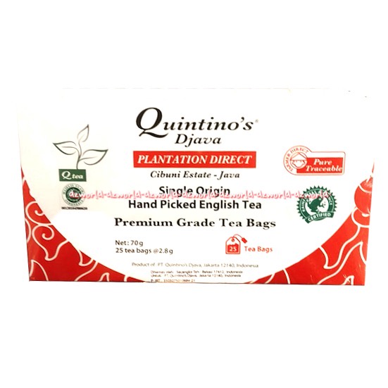 Quintino's Djava Qtea Premium Grade 25tea Bag Teh Quintinos Quintino's Teh Java Jawa Teh Premium Tea