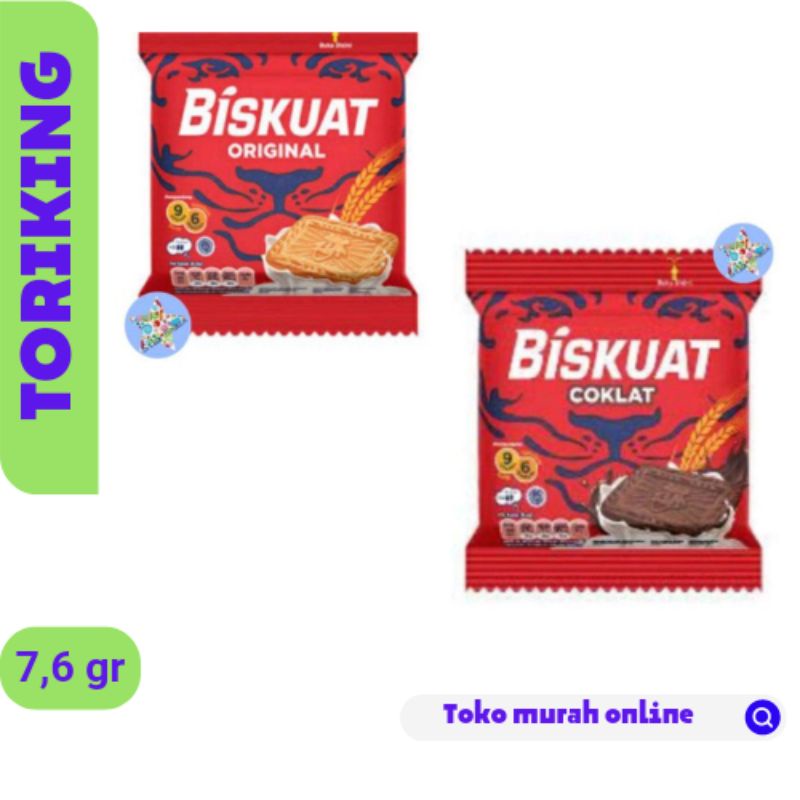 

BISKUIT BISKUAT 7,6gr Coklat dan Vanilla (1 Pak isi 20pcs)