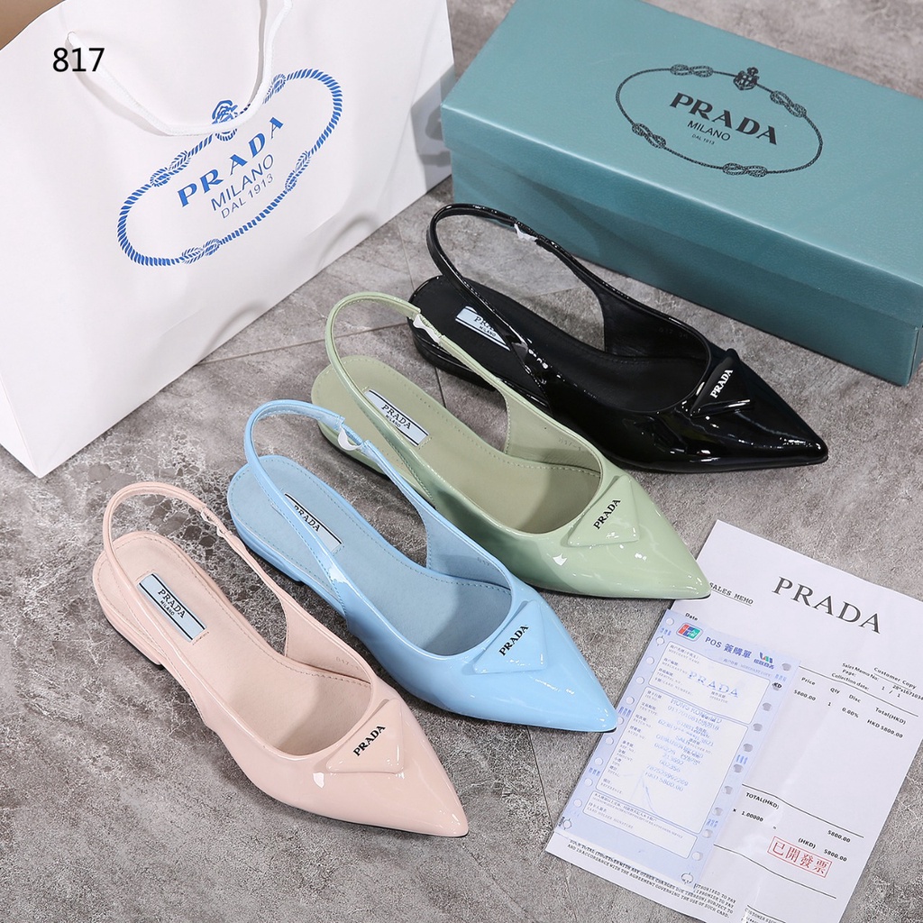 PRD  Brushed Leather Slingback Ballerinas 817