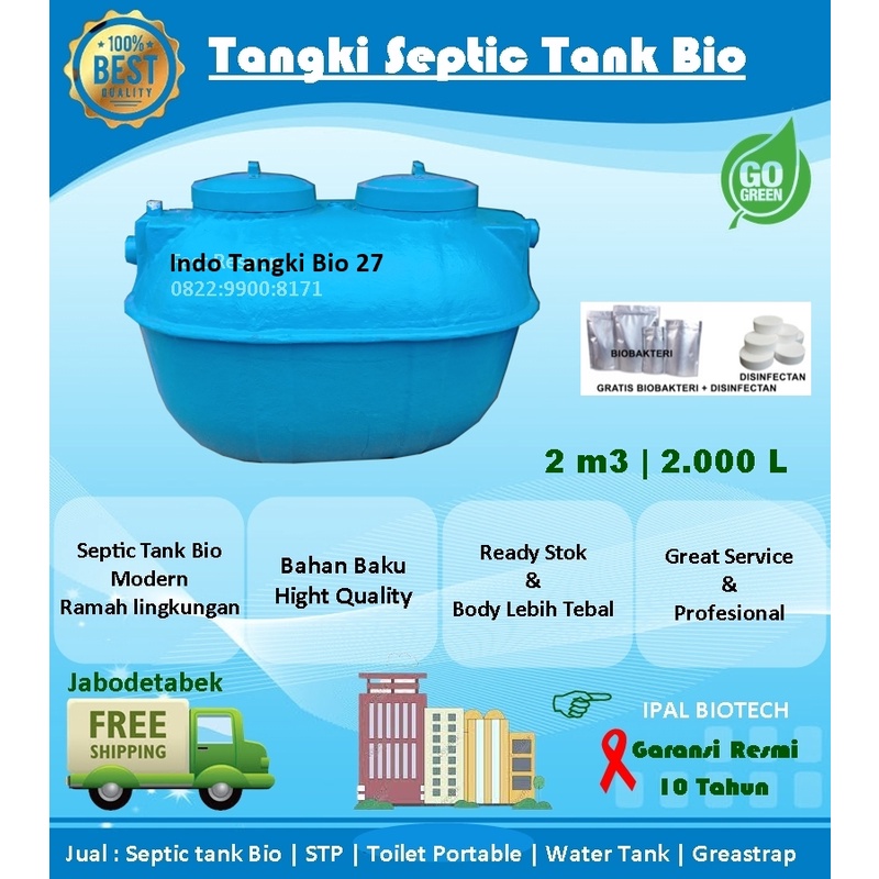 Septic tank biotech 2000 Liter, septic tank bio biosung