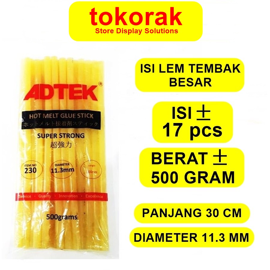 ISI LEM TEMBAK ADTEK BESAR KUNING - REFILL GLUE GUN STICK - LEM BAKAR