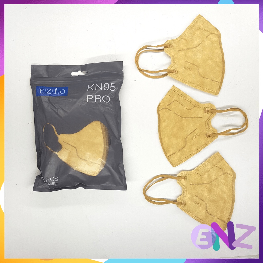 ENZ ® Masker KN95 MOUSON 5Ply isi 10Pcs Putih Hitam Abu Warna KN 95 5 Ply Earloop Mask Premium 1030