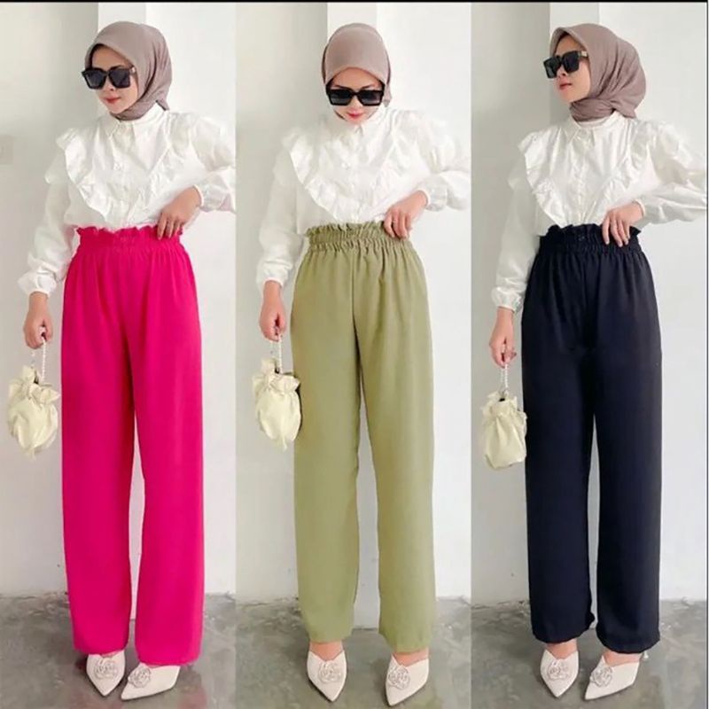TERMURAH CELANA KULOT KANCING BUTTON MPAH_STORE
