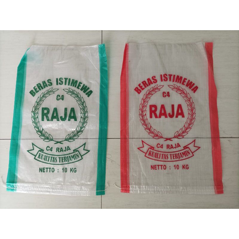 Karung beras 10 kg cap C4 Raja