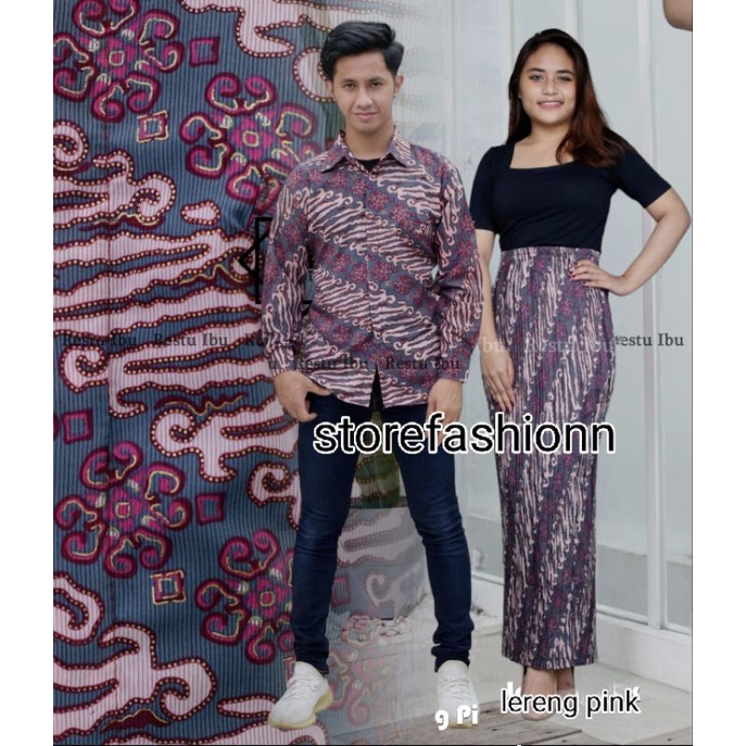 BATIK COUPLE| BAJU BATIK COUPLE| BATIK SET| SETELAN COUPLE ROK PLISKET| ROK PLISKET COUPLE KAMEJA BATIK| ROK PLISKET COUPLE LENGAN PANJANG| ROK BATIK PLISKET COUPLE| ROK PLISKET BATIK DAN KEMEJA