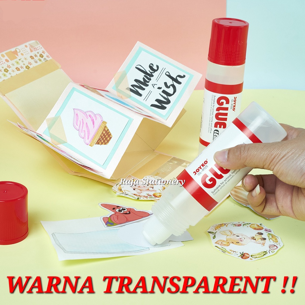 

RAJA COD!! JOYKO TRANSPARENT GLUE / LEM CAIR BENING JOYKO KERTAS UNTUK PRAKARYA KECIL BESAR GL-R35 GL-R50 30ML 50ML 125ML