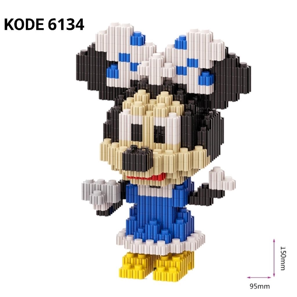 Nano Block Mickey Mouse Series Building Block Mini Mainan Edukasi anak Mickey Minnie Set hadiah dan pajangan