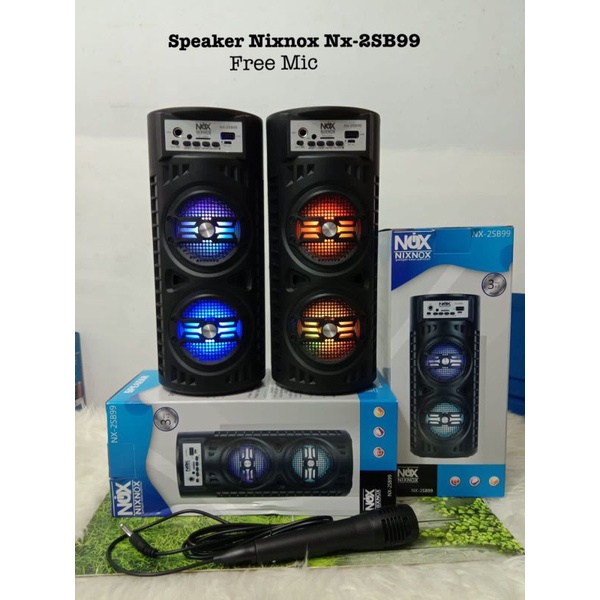 Speaker Bluetooh Nixnox Nx-2SB99 Free Mic Speaker Big Bass