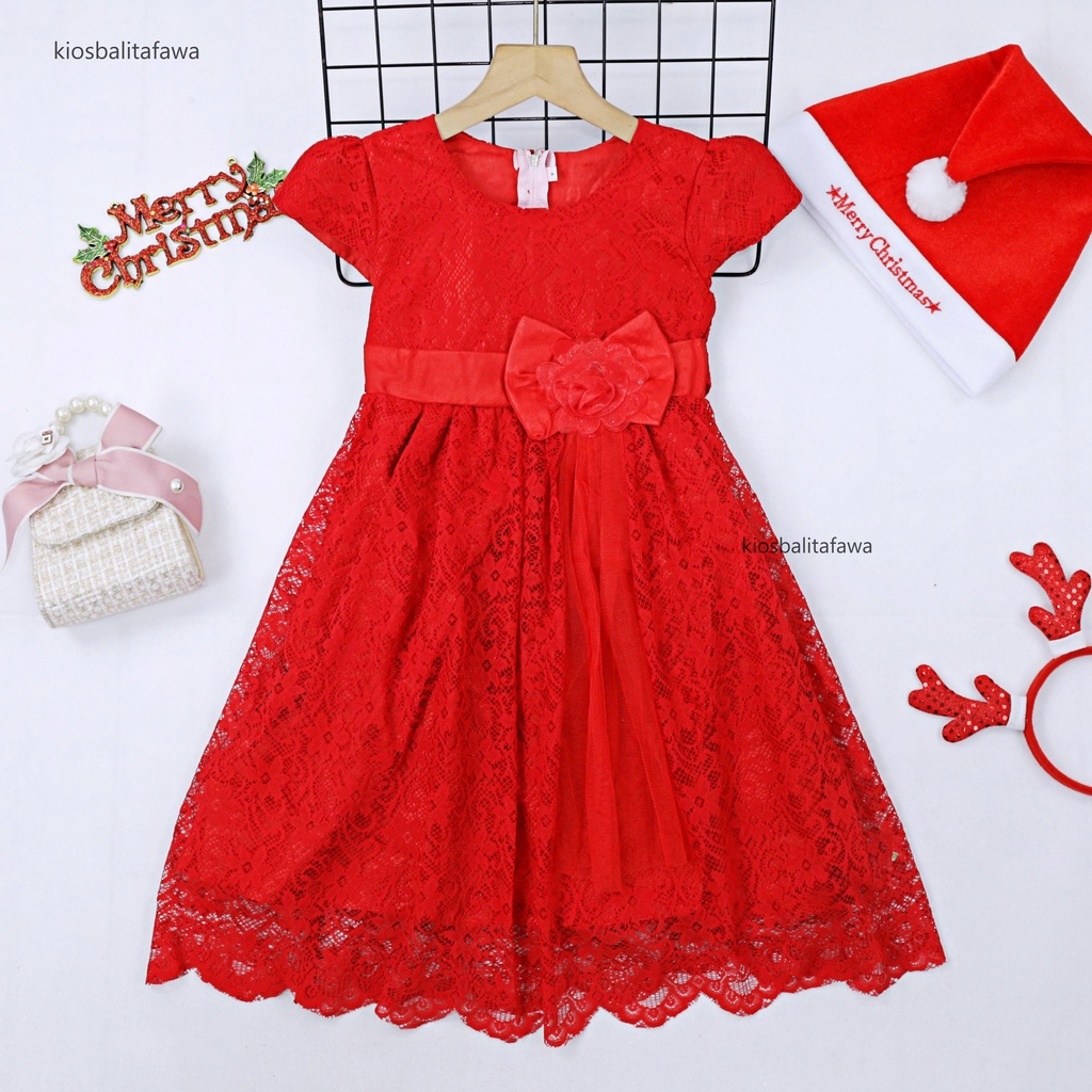 [SPESIAL RAMADHAN] Gaun Pesta uk 3-12 Tahun Baju Lebaran / Quality Export Brukat Baju Idul Fitri Anak Perempuan Dress Korean Style Polos Lebaran COD Ramadhan Babycinnamon
