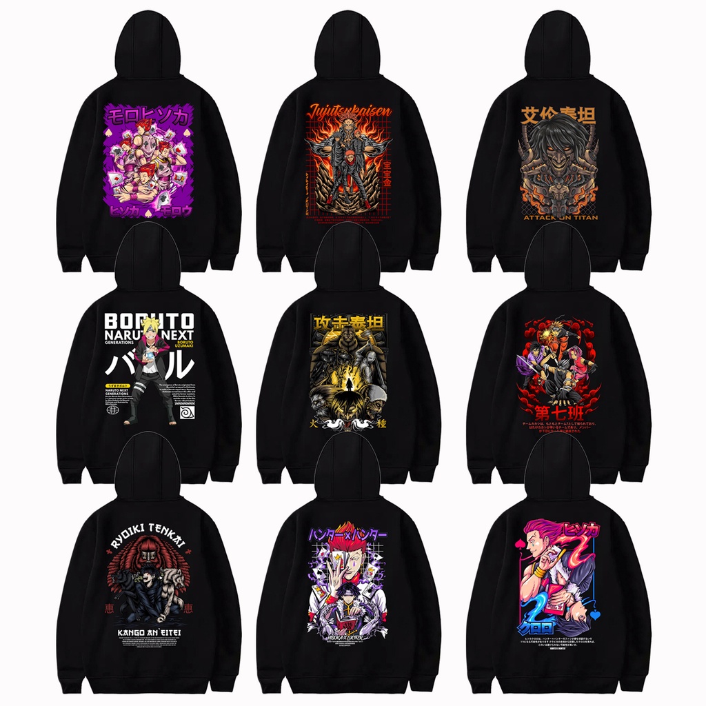 HOODIE Naruto Uzumaki 7 team Boruto Hoodie Hisoka Morow Hunter x Hunter Hisoka x Lucifer x Chrollo HXH Hoodie Jujutsu Kaisen Yuji Itadori Froogresif Megumi Fushiguro Hoodie Attack On Titan AOT Hoodie Batlle Of Libery Hoodie Anime Manga - SIGN CLOTH