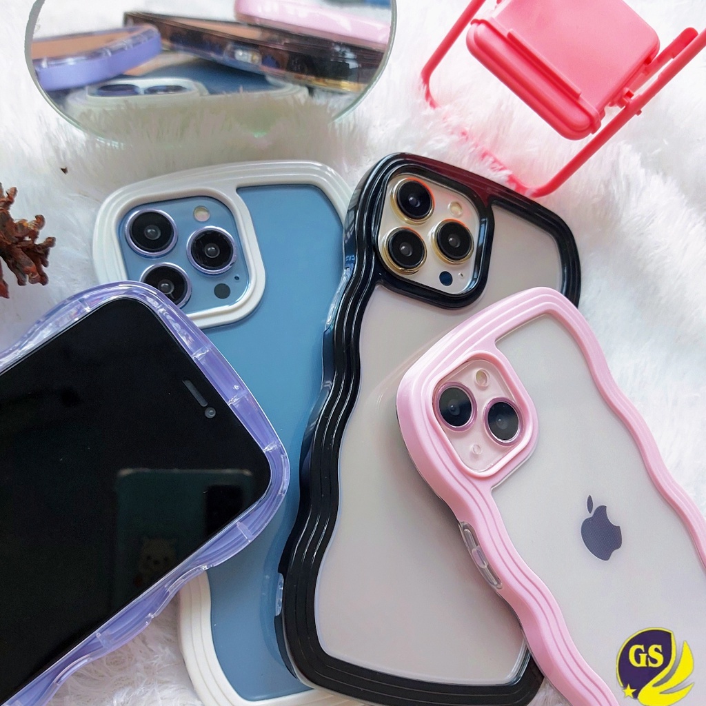 (1) NEW !! SOFT CASE GELOMBANG WAVE CURLY EDGE CASE 2IN1 FOR IPHONE 7 8 SE 2020 7+ 8+ PLUS X XS XR XS MAX IPHONE 11 11 PRO 11 PRO MAX 12 12 PRO 12 PROMAX