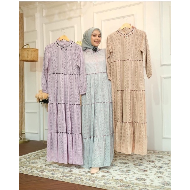 GAMIS BRUKAT MALIKA PAYET/GAMIS PESTA/GAMIS ORIGINAL/GAMIS MEWAH/BAJU GAMIS KONDANGAN/GAMIS WANITA