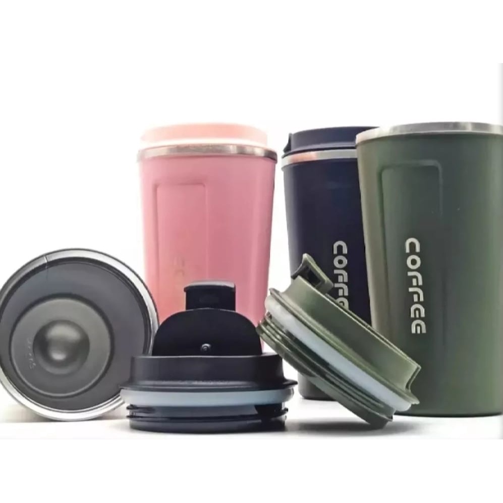 Tumbler-Termos Coffee Travel Mug Insulated 500ml-Thermos Cup Stainless Travel Mug Vacum Tumbler Insulated Coffee Termos Kopi Tahan Lama Untuk Prnyimpanan Air Panas Dan Dingin