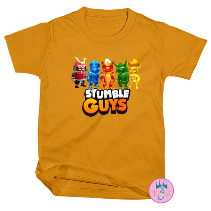 Baju Kaos Distro Anak Laki Laki STUMBLE GUYS Keren Umur 3 4 5 6 7 8 9 10 11 12 Tahun