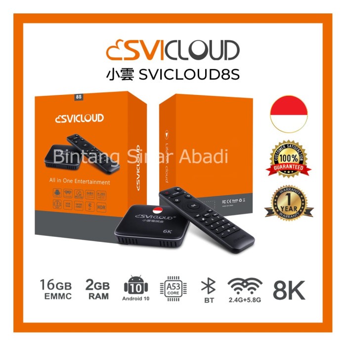 Produk Terbaru Android Tv Box Svicloud 8K 3Plus Lite 2Gb/16Gb