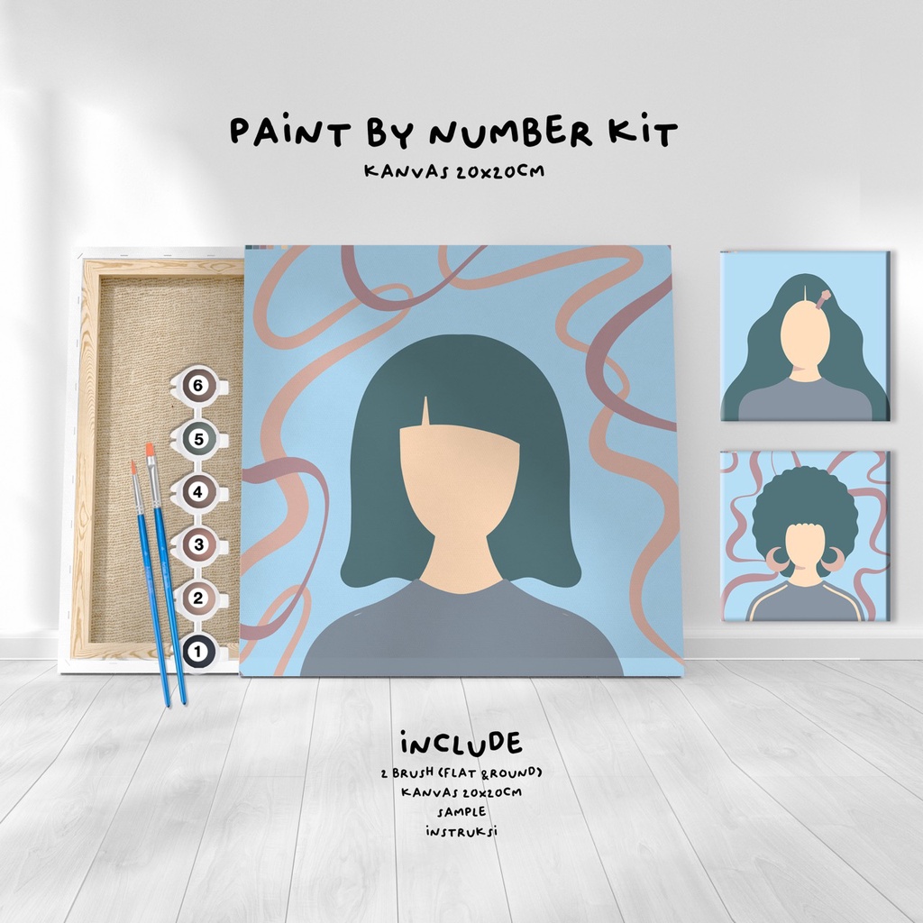 

Paint by Number KIT girl series Kanvas 20x20cm