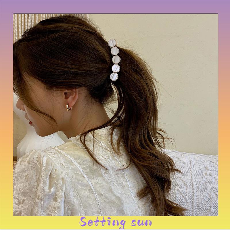 Jepit Rambut Pisang 10.5cm Mutiara Kristal Jepitan Ponytail  Salon Banana Ponytail Hair Claw Clips TN