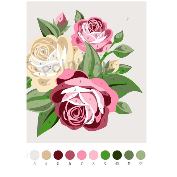 

Paint by Numbers Kit: Rose | Valentine Painting Kit | Gift |Hampers - TANPA KUAS