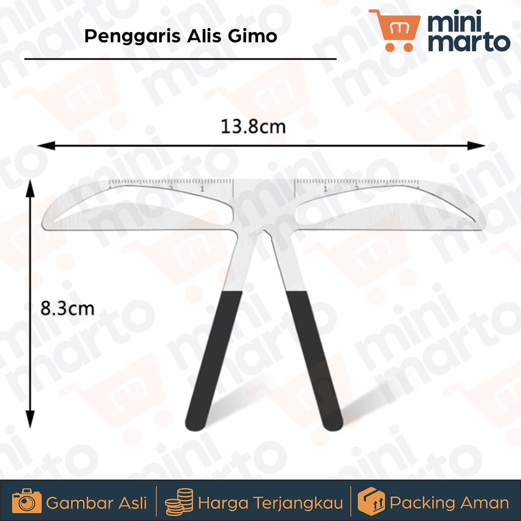 Penggaris Alis Eyebrow Ruler Measure - Minimarto