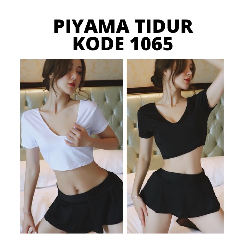 KODE 1065 - Pakaian Lingerie Sexy Baju Hot Wanita Dewasa Bahan Lace Tipis Piyama tidur Longnight kimono tricot satin menggoda premium original termurah import