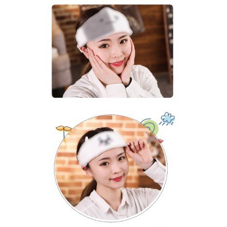 Kpop Fashion Bando dan Bandana Cuci Muka Desain Lucu untuk Wanita