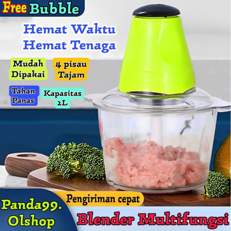 CHOPPER BLENDER DAGING ELEKTRIK  MEAT GILINGAN BUMBU&amp;DAGING 2 Liter ⭐panda99⭐